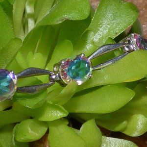 MERCURY MYSTIC TOPAZ TCW 18.60 CT STERLING SILVER BRACELET LE 43 8 inches
